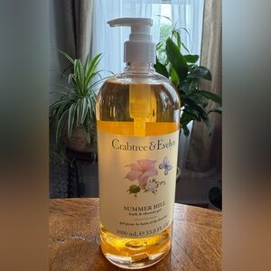 CRABTREE & EVELYN Summer Hill BATH & SHOWER GEL 1000ml 33.8 OZ BIG PUMP BOTTLE‎